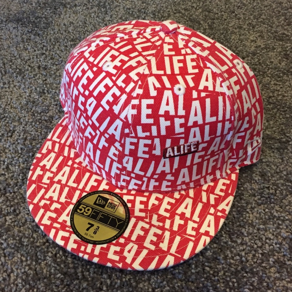 Alife Allover Print New Era Fitted Hat Red (7 3/8)